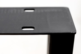 Tafelpoten - U-model - 65x72 cm - gepoedercoat zwart metaal - set van 2