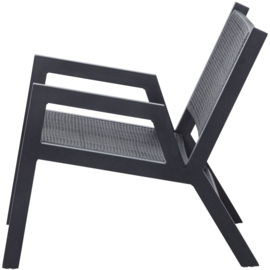 Tuin fauteuil Pem met armleuning - Zwart