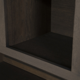 Kabinet Helsinki 150x220cm 2-delig 3-drs. 2 laden - bruin