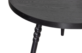 Salontafel Ponto L - zwart hout