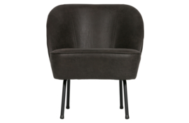 Fauteuil Vogue zwart leder