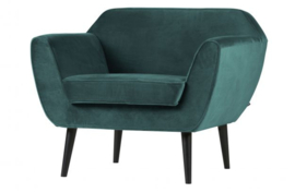 Fauteuil Rocco fluweel teal