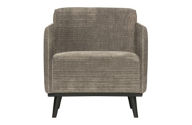 Fauteuil Statement met arm brede platte rib Clay