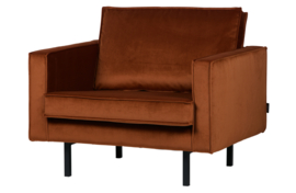 Fauteuil Rodeo velvet roest