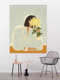 Wandkleed "Chrysante mum"