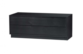 TV meubel Finca 100 cm zwart grenen