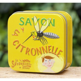 La Savonnerie de Nyons - Blikje Citronella  Zeep - Fris - Karité -100 gram.