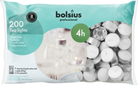 Bolsius Professional - Waxinelichten 4 uur 200 stuks.