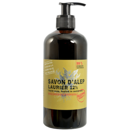 Aleppo Soap Co. - Aleppo zeep 12% laurier met pomp 500 ml.