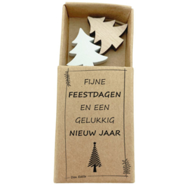 Wensdoosje Fijne Feestdagen en een Gelukkig Nieuwjaar Kerst - Brievenbus