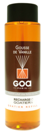 GOA - Navulling  Huisparfum Gousse  Vanille  Geur - Inclusief Geurstokjes - 250 ml.