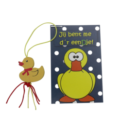 Kaartje met eend - jij bent me er eendje - Cadeau Idee