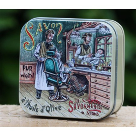 La Savonnerie de Nyons - Marseillezeep  Verveine  IJzerkruid Geur in Blikje  Barbershop  - 100 gram.