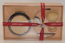Aleppo Soap Co. - Luxe - Cadeau - Scheer  -Set - Kwast - Houder - Zeep