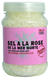 Aleppo Soap Co. -Dode - Zee - Badzout - Rozen - Geur - Rustgevend - Bad - 500 gram.