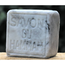 Maitre Savonitto - Blok  Zwarte  Hammam Zeep  - Fleur D Óranger Geur - 260 gram