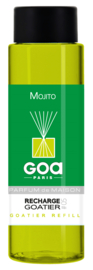 GOA  - Navulling  Huisparfum Mojito Geur - Inclusief Geurstokjes - 250 ml.