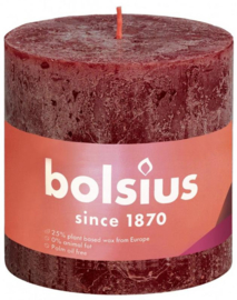 Bolsius - Rustiekkaars shine 100/100 Velvet Red