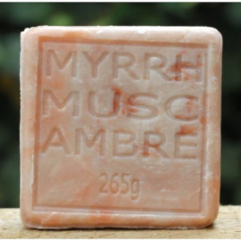 Maitre Savonitto - Blok Marseille Zeep  Amber - Myrrh  Musc  Ambre - 265 gram.