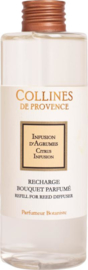 Collines de Provence -Navulling - Geurstokjes -Citrusvruchten -Infusie - 200 ml.