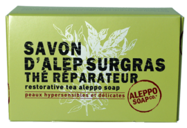Aleppo Soap  Co - Aleppo  Zeep Thee  Laurier Olie Doosje - 150 gram