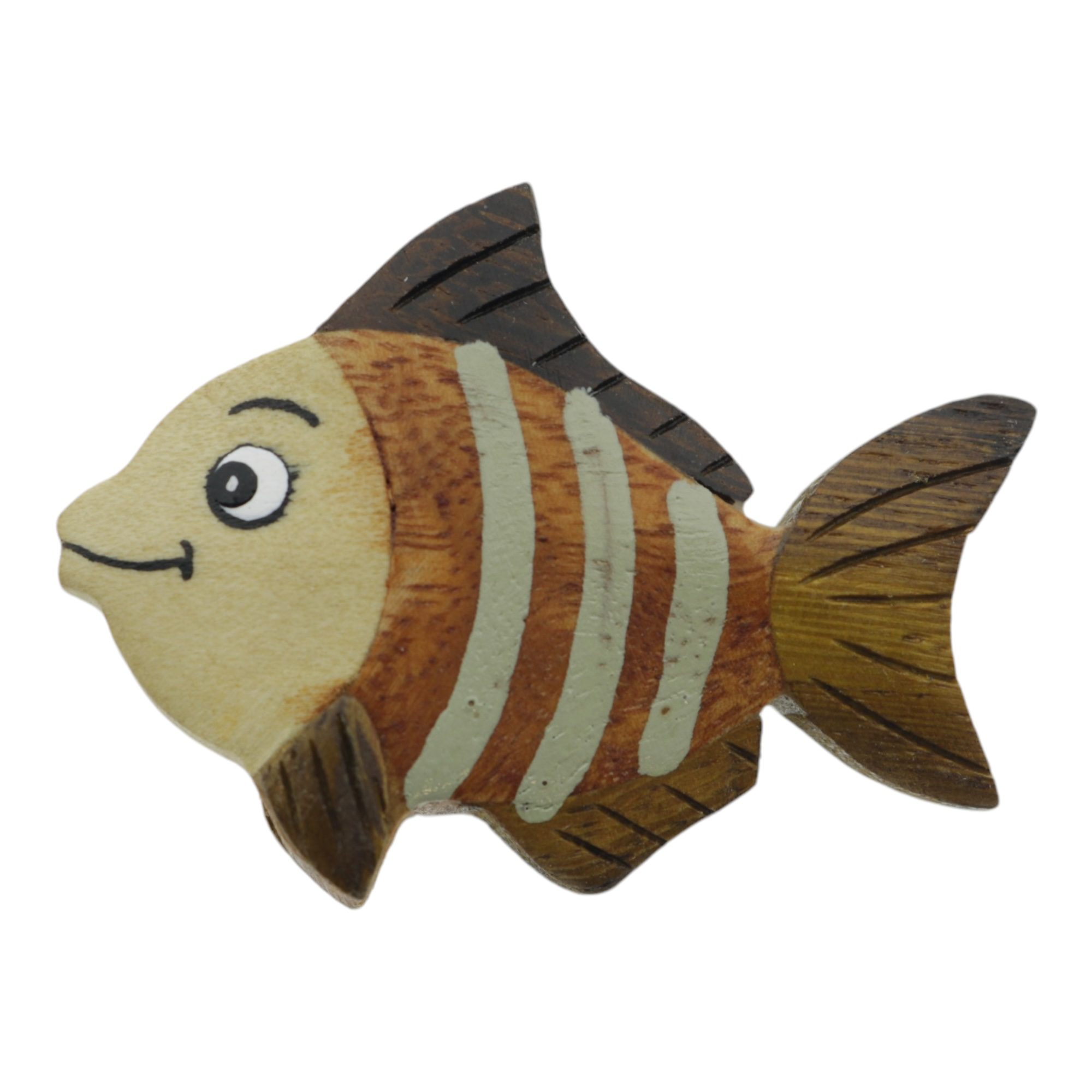 Houten Mini Vissen 4 cm assorti Cadeau Idee