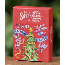 La Savonnerie de Nyons - Set 5 gastenzeepjes kerst kruidkoek & sinaasappel & kaneel.