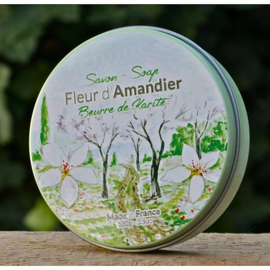 La Savonnerie de Nyons - Amandel - Zeep - Rond - Blikje - Geur - 100% Natuurlijk -100 gram.