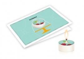 Candle card - Wenskaart met Theelicht  Zomaar Brievenbus