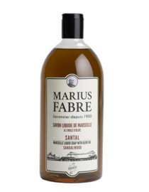 Marius Fabre - Navulling  Zeep  Sandelhout Geur - 100% Natuurlijk - 1 liter