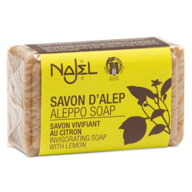 Najel - Aleppo  Zeep Olijf  Citroen  Limoen  Geur - 100% Natuurlijk - 100 gram.
