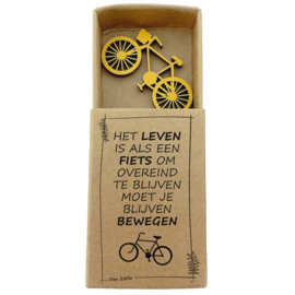 Wensdoosje  - Het leven is als een Fiets Cadeau Idee -  Brievenbus