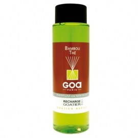GOA - Navulling - Huisparfum - Bambou Thé - Bamboe Thee - Geur - Inclusief Geurstokjes - 250 ml.