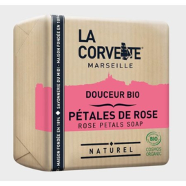 La Corvette - Rozen  Marseille  Zeep - Biologisch - 100% Natuulijk - 100 gram.