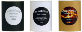 Cracklez® Geschenkset wit met 3 knetter houtlont geur kaarsen naar keuze