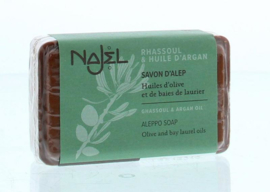 Najel - Aleppo Zeep  Argan  Olie  Lava-aarde -uit Syrië - 100 gram.