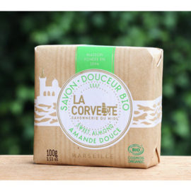 La Corvette - Amandel - Biologisch - Marseille - Zeep - 100% Natuurlijk - 100 gram