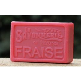 La Savonnerie de Nyons - Marseille Zeep Aardbeien  Fraise  Geur  100% Natuurlijk - 100 gram.