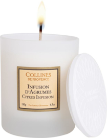 Collines de Provence - Geurkaars  Citrusvrucht  Infusie  Citrus  Geur - 180 gram.