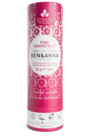 Ben & Anna - Deodorant - Pink - Grapefruit - Push Up - Vegan - 60 gram.