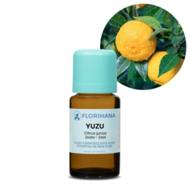 Yuzu olie - Etherische olie Citrus Junos , bio. Florihana 5 of 15 gram