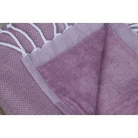 Artalep - Fouta  Badstof  Handdoek  Hammam  Oud  Roze 45 x 100 cm