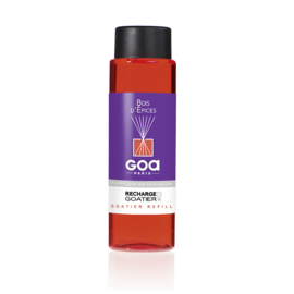 GOA - Navulling  Huisparfum  Bois d'Épices  Geur - Inclusief Geurstokjes - 250 ml.