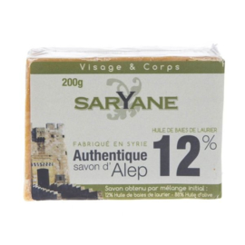 Saryane - Aleppo - Zeep - 12% laurierolie - 88% Olijfolie - Syrië - 200 gram