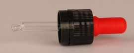 Pipet 49 mm, rood/zwart met garantiesluiting  (10 stuks)