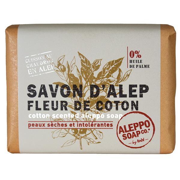 Aleppo Soap Co - Savon d'Alep Fleur de Coton Geur - 100 gram.