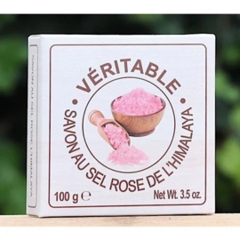 La Savonnerie de Nyons - Doosje zeep met Roze Himalaya Zout 100 gram.