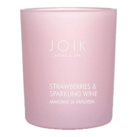 Joik - Soywax kaars Geurkaars Strawberry & Sparkling  Wine 150 gram.