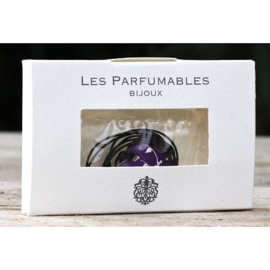 Les Parfumables - Geparfumeerde Hart Ketting  Paars & Wit - Fris Zwoele  Geur
