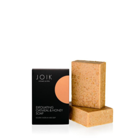 Joik - Biologische  Exfoliërende Zeep - Havermout en Honing  in een Doosje - 100 gram.